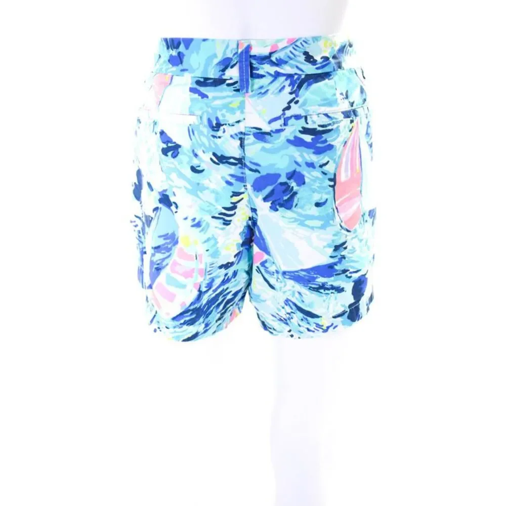 Lily Pulitzer Womens Cotton Abstract Print Callahan Shorts Blue Size 10_3